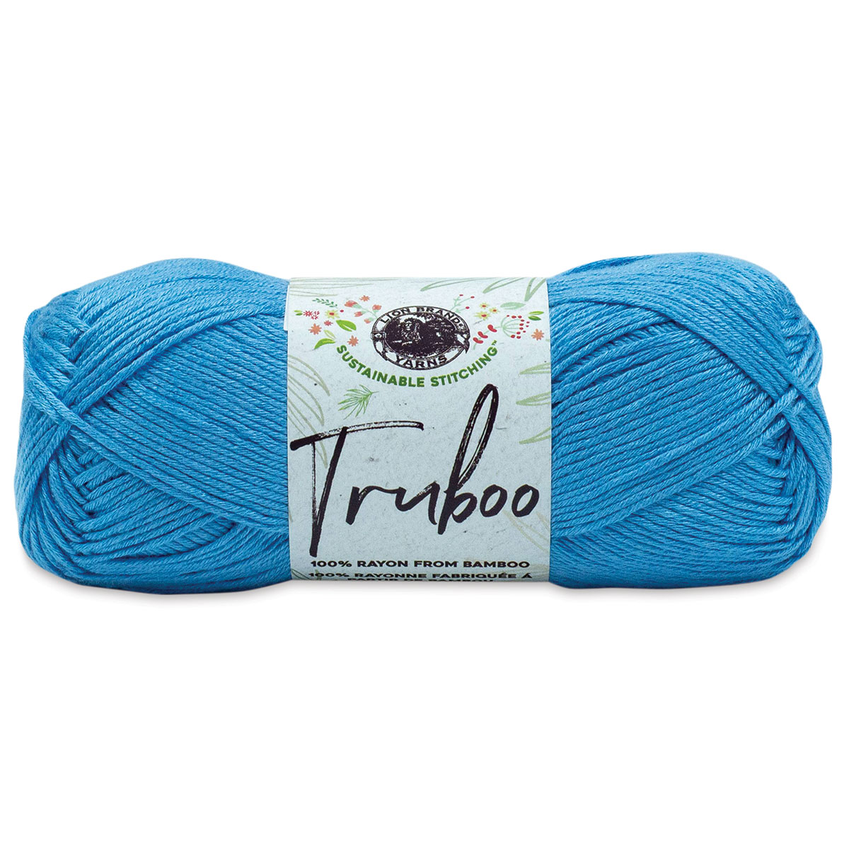 Lion Brand Truboo Yarn - Blue, 241 yards